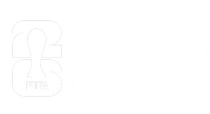 Logo del Mundial 2026 y del Centro Comercial La Ballena